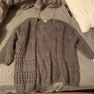 Gray cardigan
